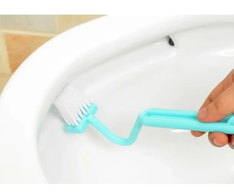 Toilet Cleaning Brush with S-Shaped Curved Handle – Corner & Edge Scrubber for Bathroom Cleaning