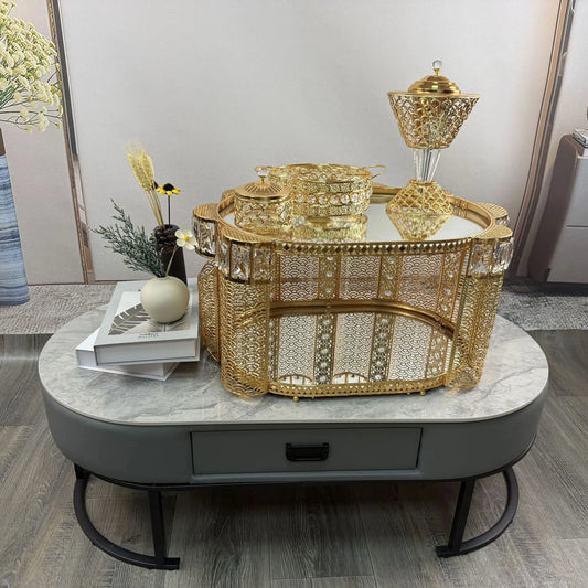 Luxury Ethiopia Eritrea Habesha Middle Eastern Coffee Table Incense Burner – Aromatherapy Stove & High-End Metal Ornament Set