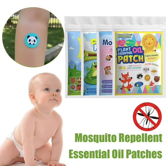 30PCS Natural Plant Essential Oil Mosquito Repellent Stickers – Long-Lasting Protection for Travel, Camping, Hiking & Outdoor Use