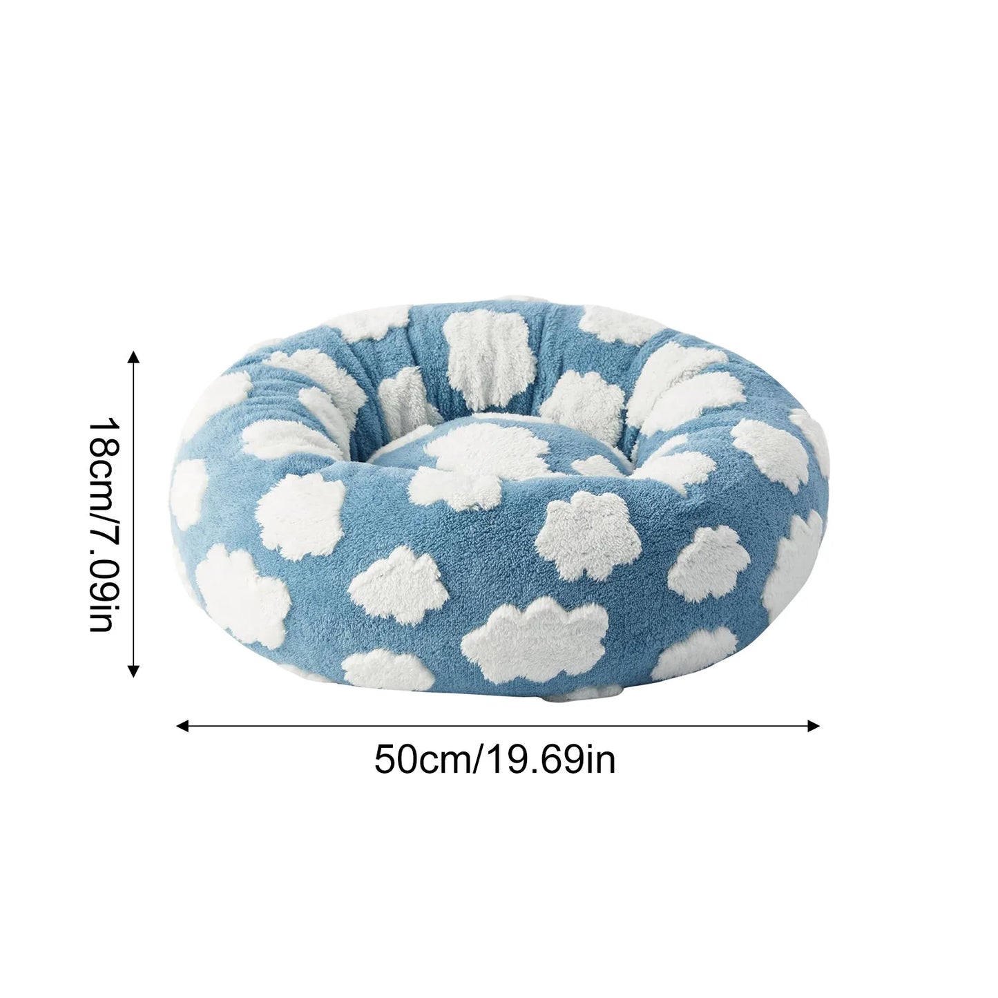 Washable Orthopedic Dog Bed for Small Dogs, Soft Plush Pet Sofa, Cozy Puppy Bed with Non-Slip Bottom