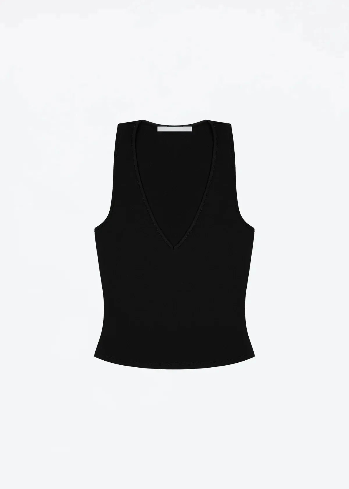 Women’s Solid Color Deep V-Neck Tank Top – Slim Fit, Sleeveless Summer Vest