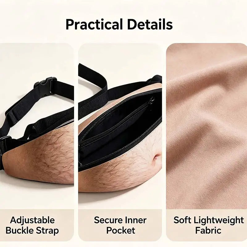 Novelty Beer Belly Waist Bag with Adjustable Strap