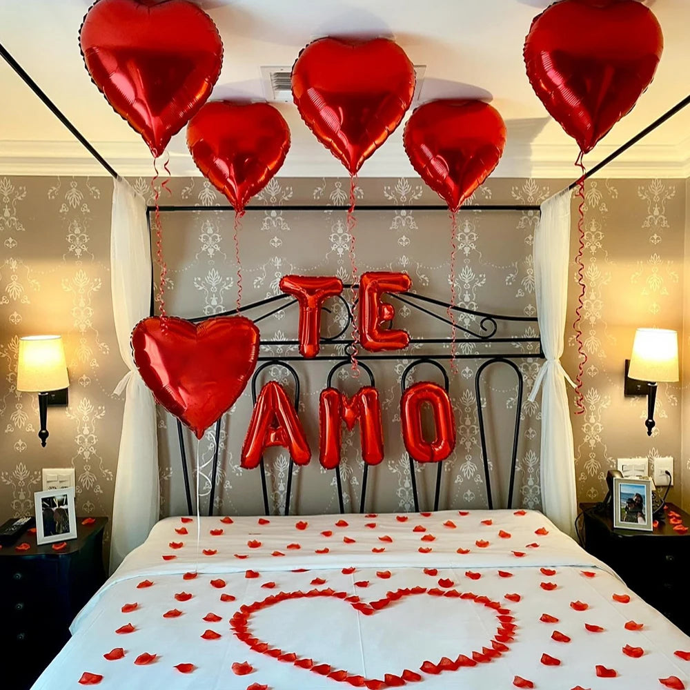 Spanish “Te Amo” I Love You Banner Balloon – Valentine’s Day, Wedding, Anniversary, Birthday, Father’s Day Decoration