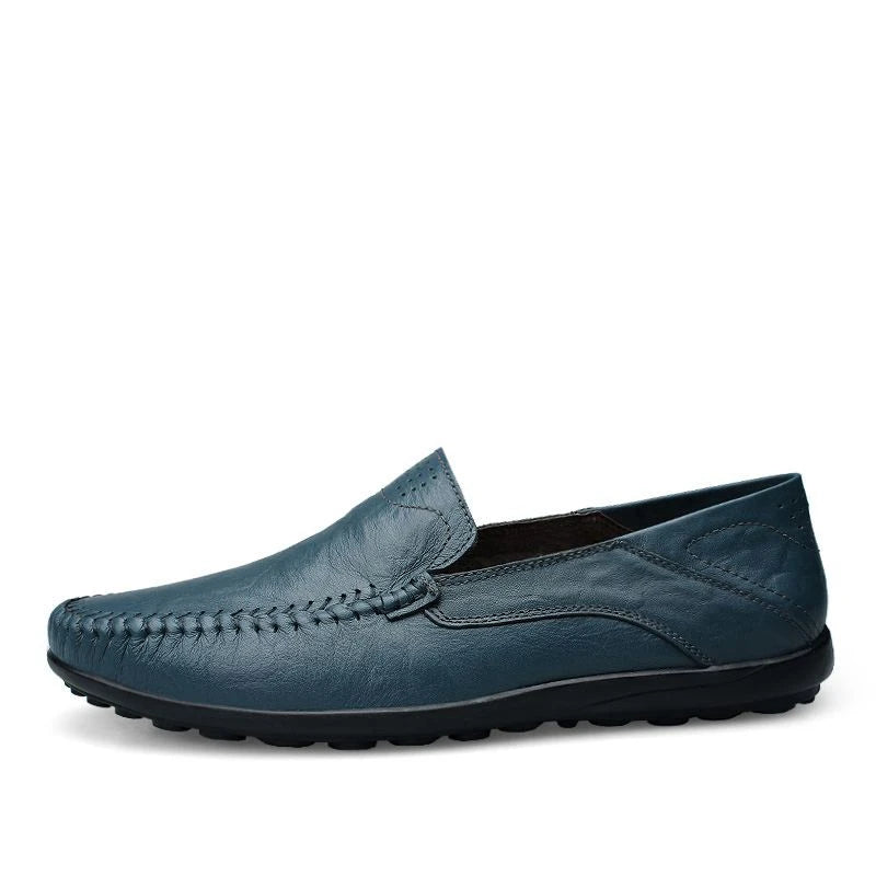 Men’s Genuine Leather Loafers – Italian-Style Breathable Slip-On Dress Shoes | Casual & Formal Fit, Plus Sizes