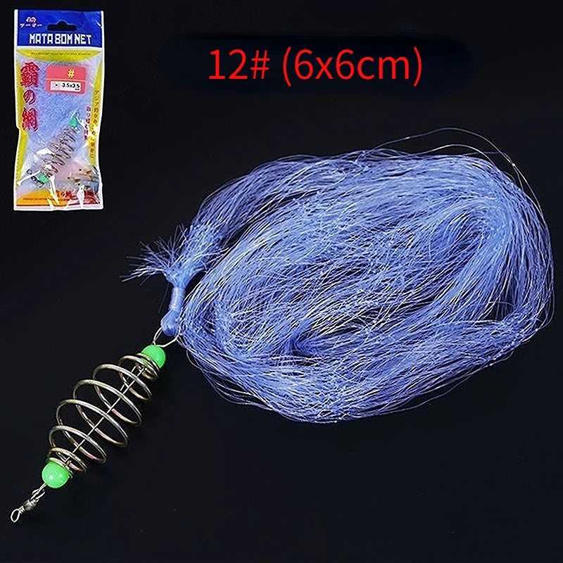 Fishing Net Trap with Luminous Beads – Multi-Size Mesh Gill Net for Sea & Freshwater Fishing