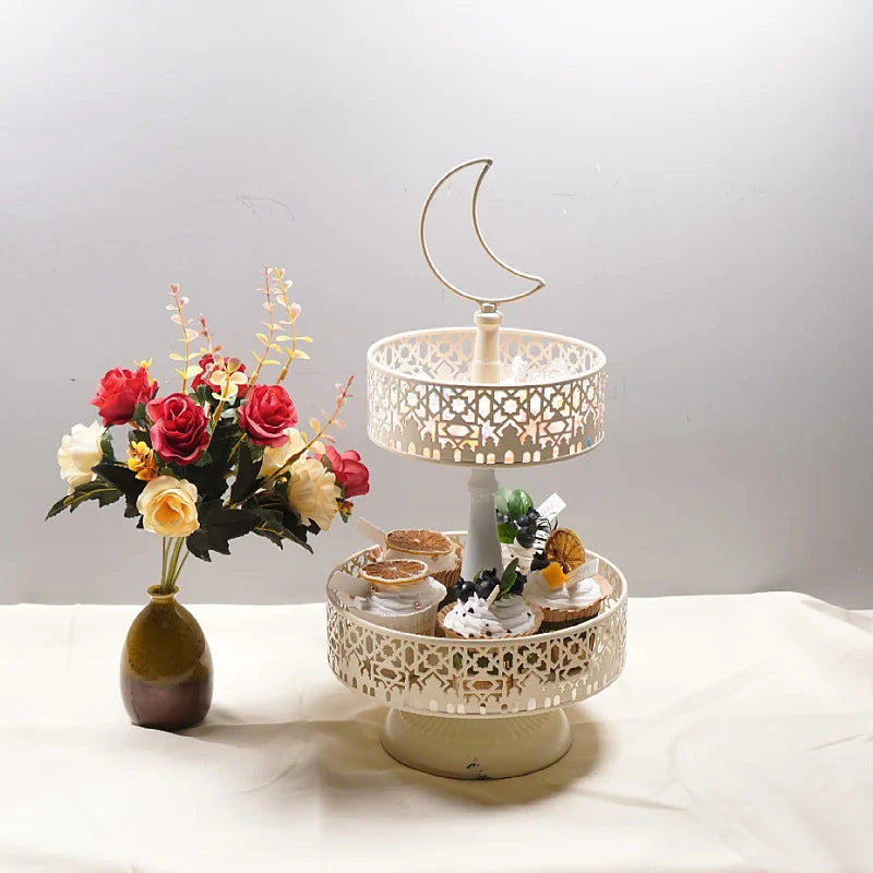 Three-Tier Castle Cake Stand – Multi-Layer Dessert Tray for Parties, Candy Display & Holiday Decoration