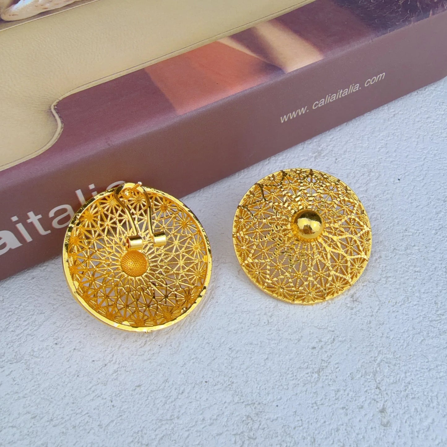 African Ethiopian Eritrean Habesha Dubai 24K Gold-Plated Flower Pendant 6-Piece Jewelry Set