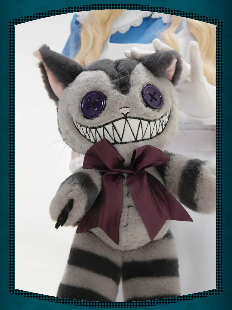 Official Cheshire Cat Plush Doll Funny Kawaii Cartoon Cat Pendant Collectible Stuffed Animal Birthday Gift