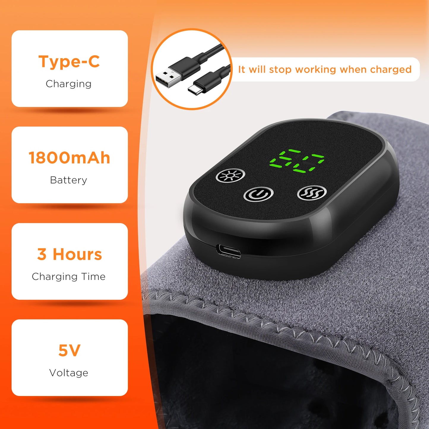 Smart Heated Foot & Ankle Massager – Adjustable Compression & Multi-Speed Vibration for Relaxation and Recovery
