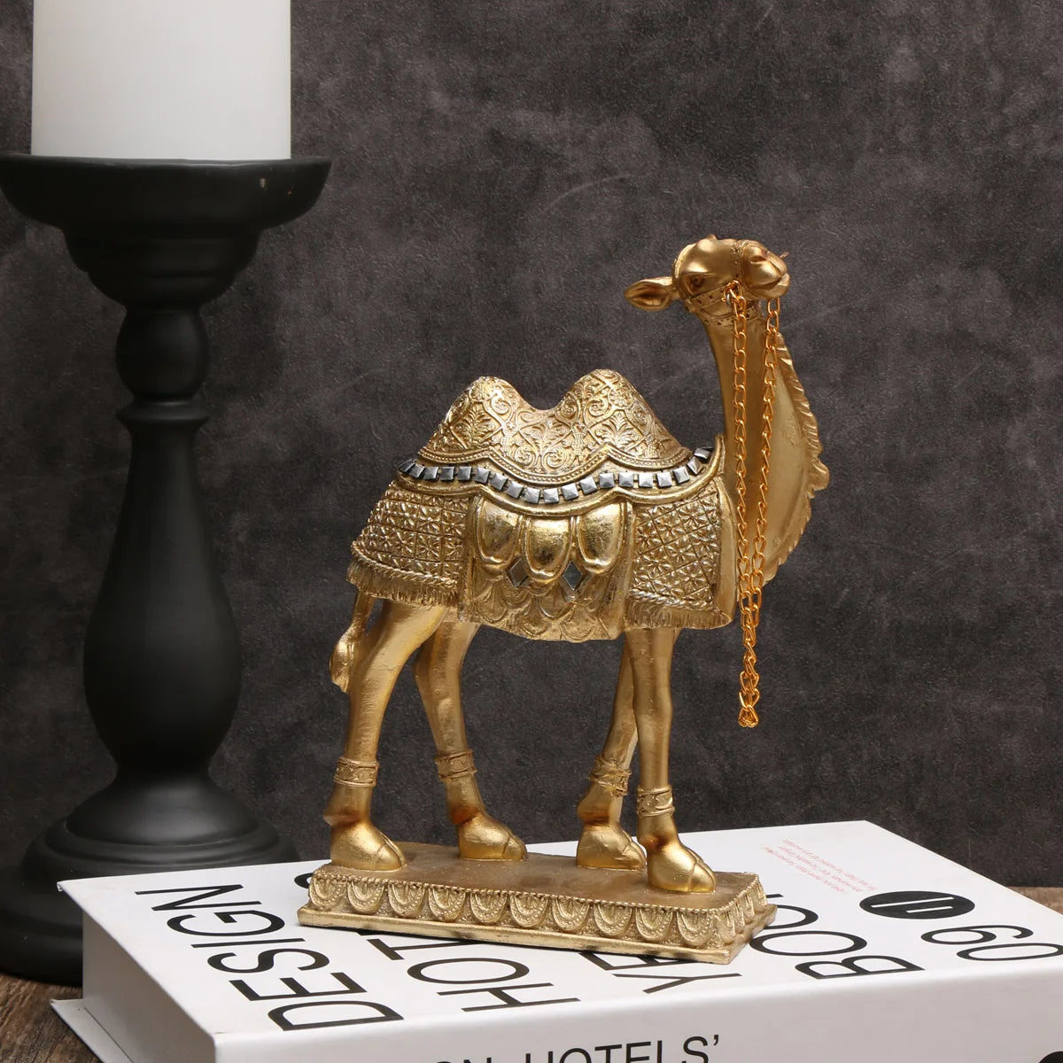 Classic Decorative Camel Statue – Elegant Indoor Home Décor Accent
