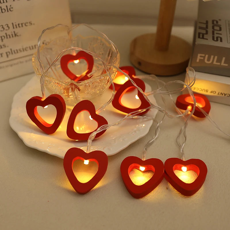 10 LED Heart String Lights – Decorative Garland for Valentine’s Day, Weddings, Birthdays, and Home