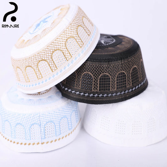 Yarmulke Fashion Muslim Hat for Men Spring Autumn Multi-Color Islam Hair Cover Yarmulke Busines Part Birthday RIMAIRE