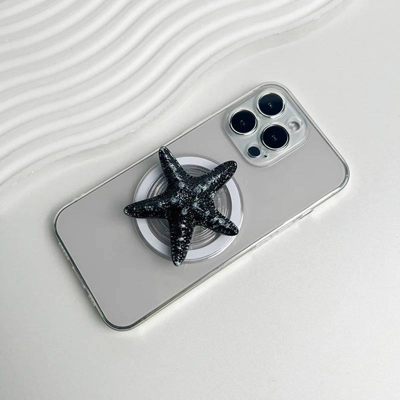 Resin Starfish Phone Grip Stand with MagSafe Magnetic or Adhesive Base