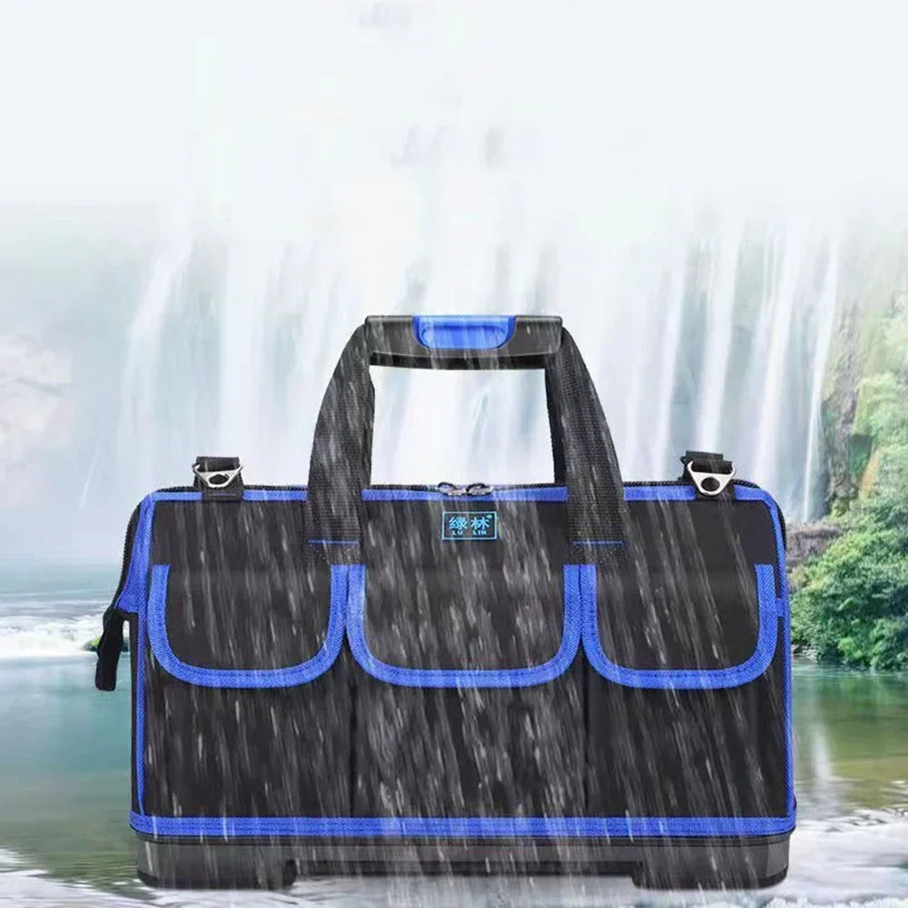 Large Oxford Cloth Tool Bag, Thickened Heavy-Duty Multi-Functional Tool Organizer for Electricians, Carpenters & Repairs