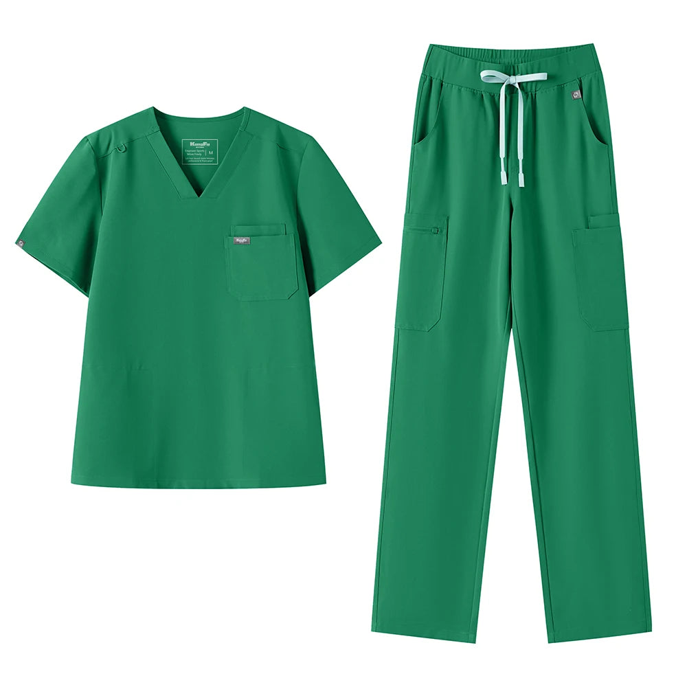 Men's Fluid-Resistant Medical Scrubs Set — Soft Breathable 2-Piece Healthcare Uniform