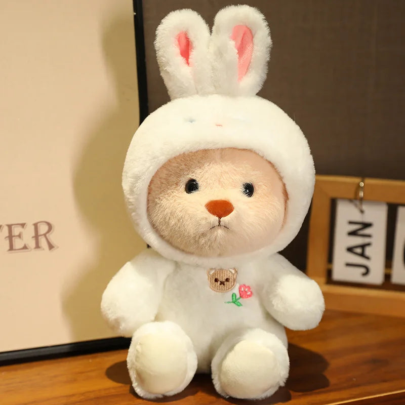 Anime Plush Toy 25/35cm – Jointed Bear, Bunny, Duck, Shark, and Pig Stuffed Animal