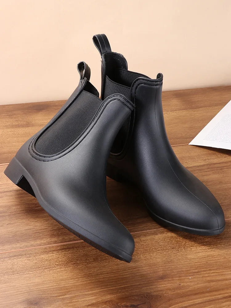 Women’s Chelsea Rain Boots – Waterproof, Anti-Slip, Comfortable Garden Shoes with Fashion Rubber Sole (2025 Style)