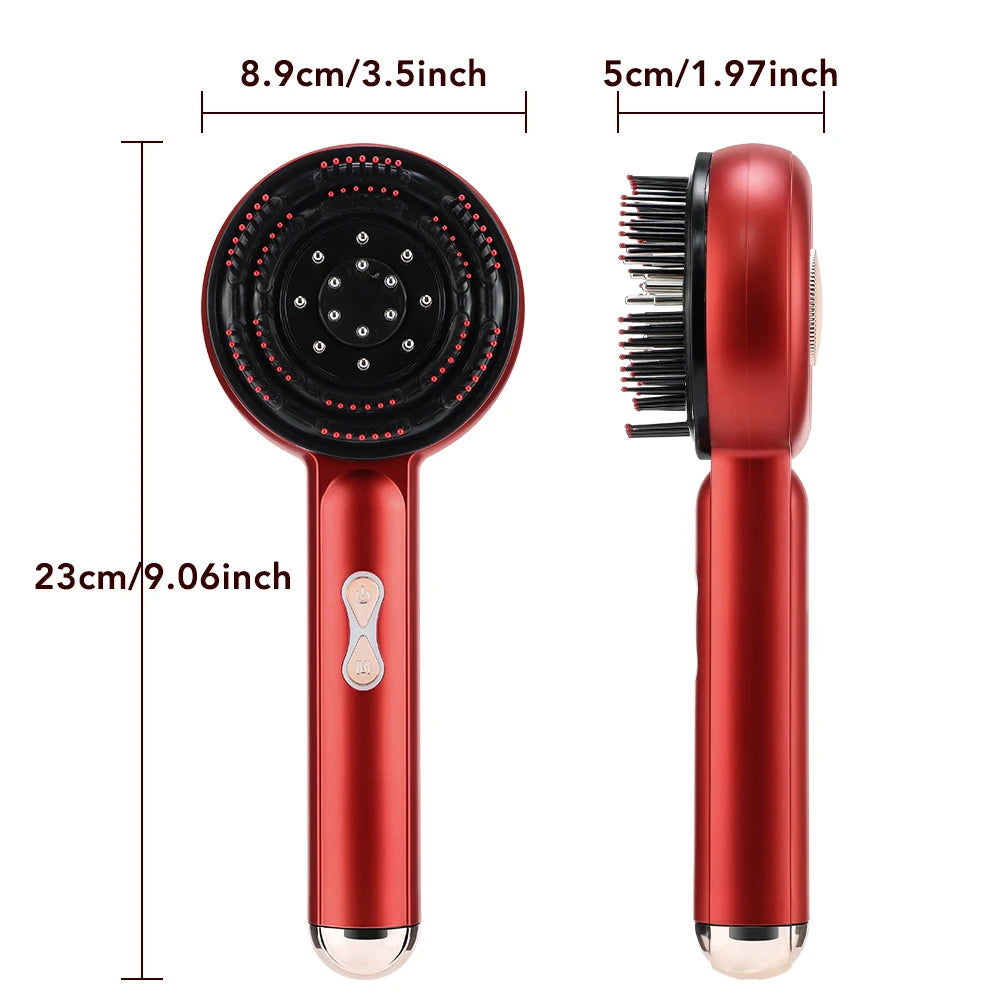Electric Vibration Massage Comb Portable Scalp Massager with Oil Applicator, Hair Follicle Care Comb for Scalp Relaxation and Hair Care