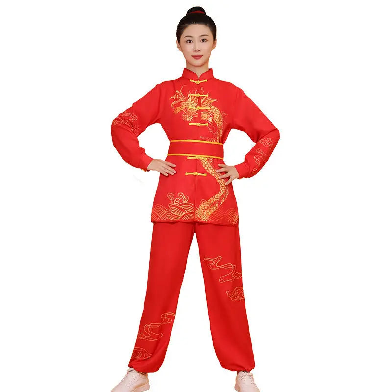 2025 festival performance martial arts clothes dragon and lion dance drum training costume new classic kungfu exercise tracksuit