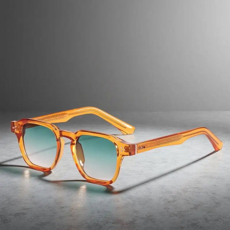 HBK Square Gradient Sunglasses — UV400 Vintage Style for Men
