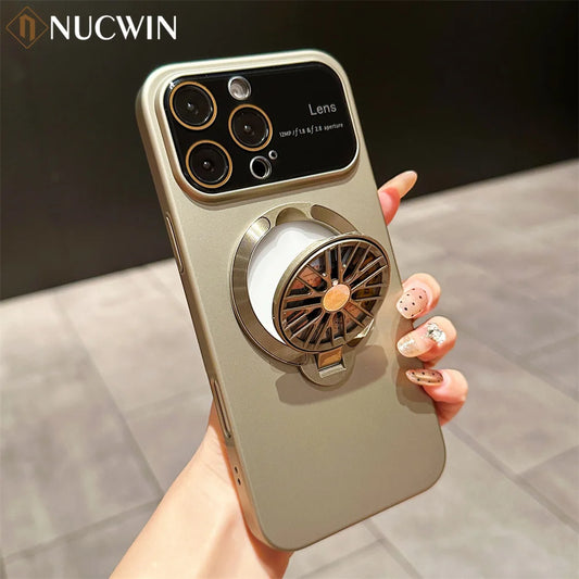 MagSafe Rotating Gyro Stand Phone Case with Camera Lens Protection for iPhone 16/15/14/13/12/11 Pro Max & Plus