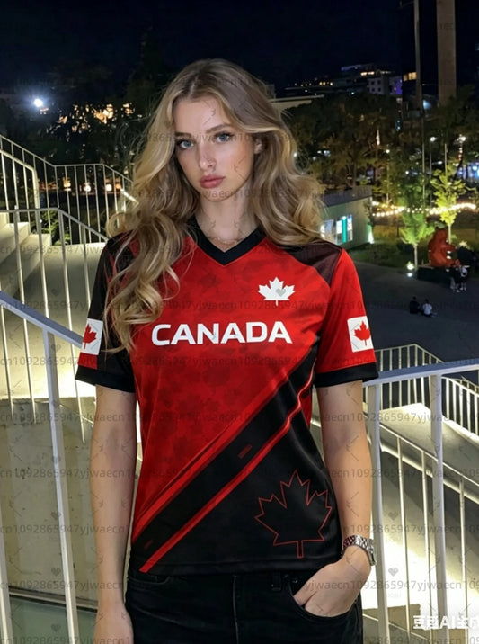 2026 Summer Canada Soccer Fan T-Shirt for Men & Women – Unisex Lovers Gift Tee, Plus Size Streetwear Top for Soccer Fans
