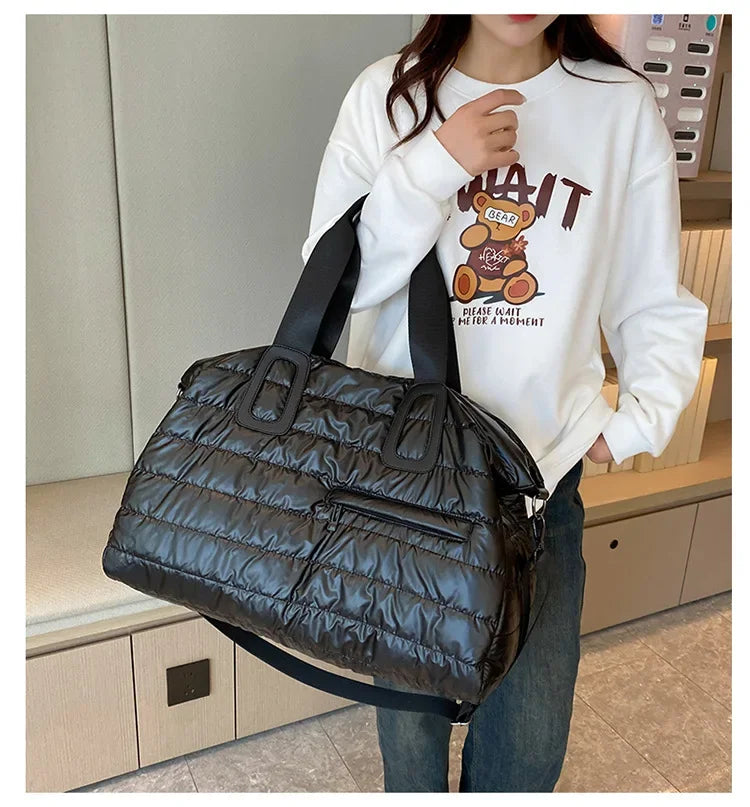 Women’s Travel & Gym Bag – Waterproof Fitness Handbag with Dry/Wet Separation, Perfect for Swimming, Yoga & Sports, Easy Single-Shoulder Carry