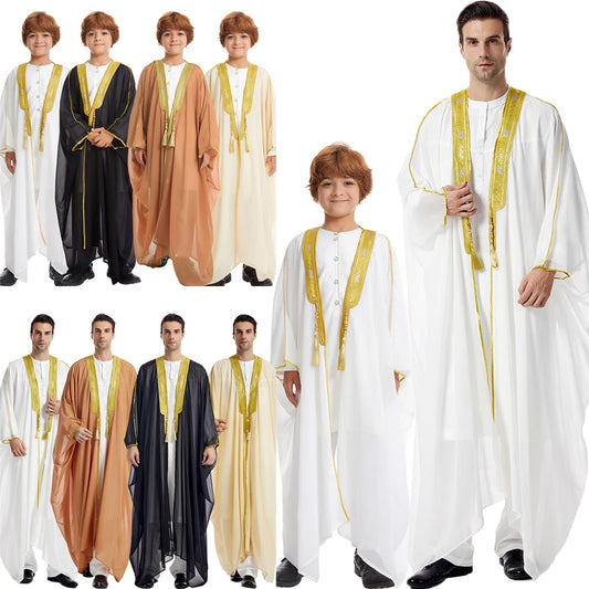 Abayas for Prayer Robe Men Boy Kebaya Open Muslim Kimono Abaya Turkey Arabic Islam Djellaba Ramadan Eid Musulmane Jubba Thobe Kaftan