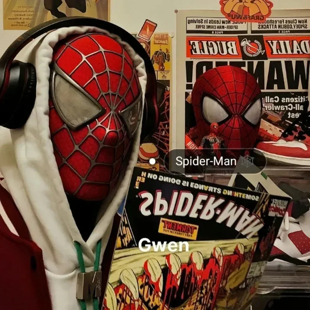 Marvel Miles Morales Spider-Man Moving Eyes Electronic Mask – 1:1 Cosplay Headgear with Remote Control