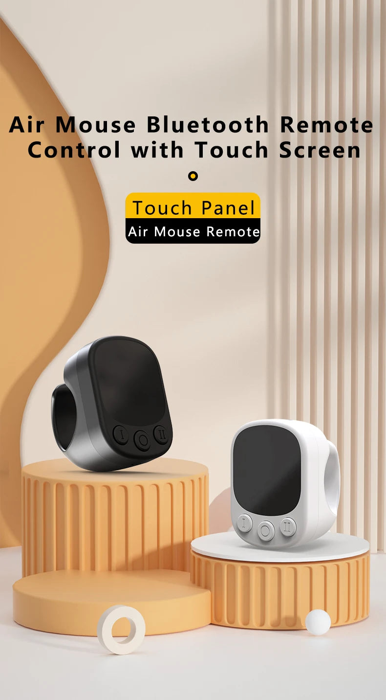 TikTok Mouse Ring Remote Control with Touchpad – Smart Screen Clicker Device, Continuous Auto Clicker, Scrolling Ring Remote Controller