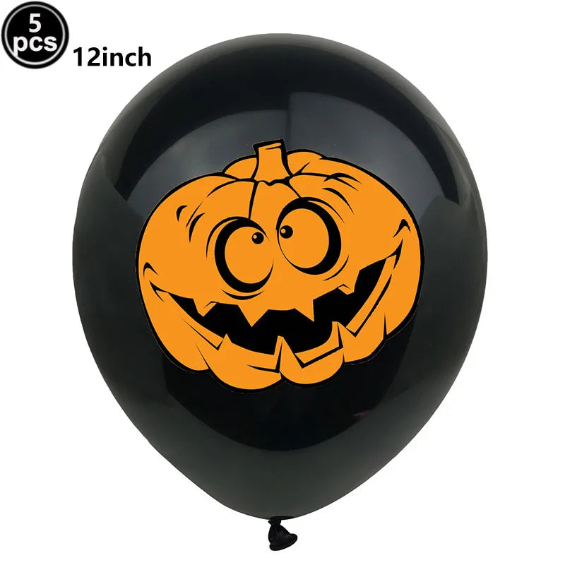 Halloween 12-Inch Latex Balloons for Spooky Party Decorations