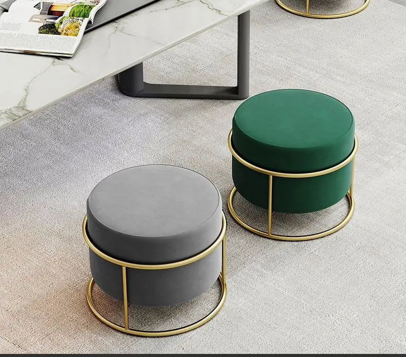 Round Stools Portable Pliant Aesthetic Morden Stools Multifunction Affordable Luxury Taburete Pegable Portatil Home Furniture