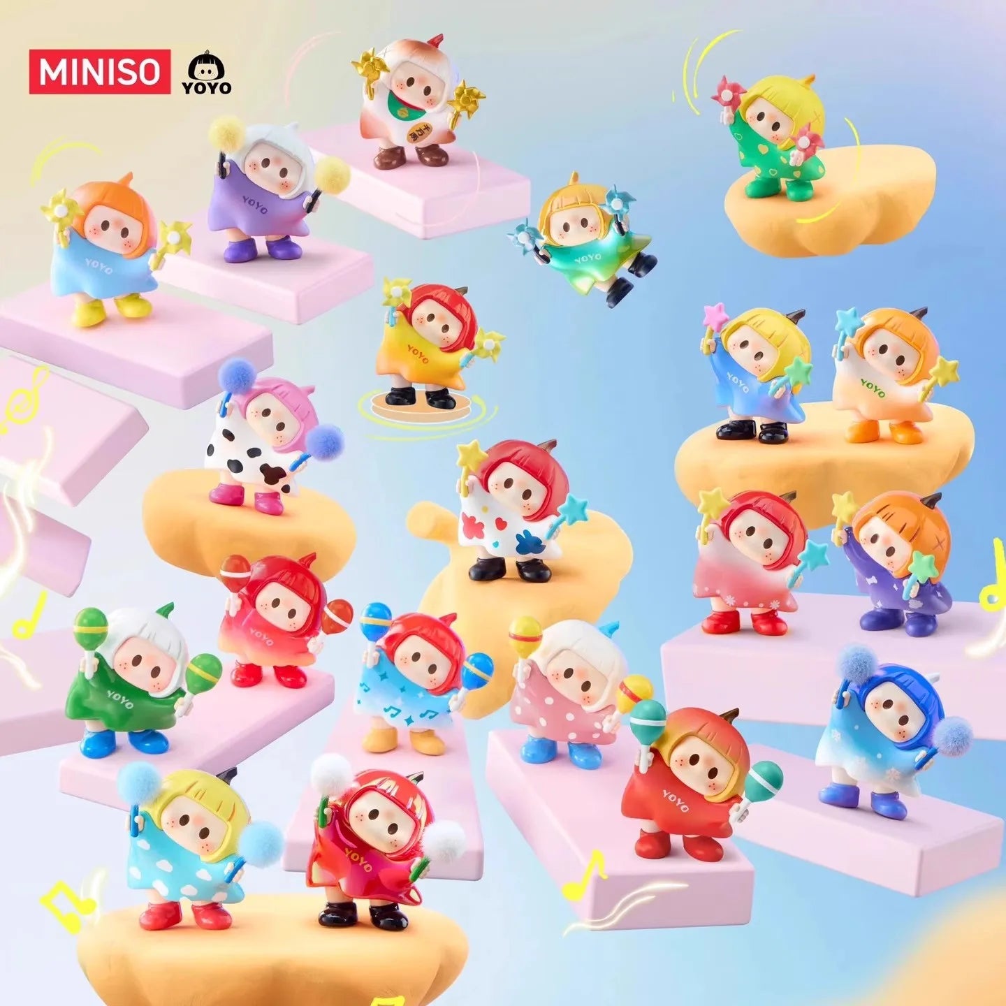 Original Yoyo Cute Tilting Head Series Blind Box Mystery Collectible Figurine – Decorative Display Toy & Gift
