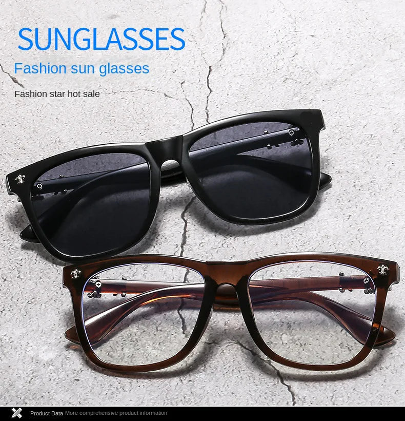 Samjune Square Anti-Blue Light Glasses — Unisex Vintage Eyewear