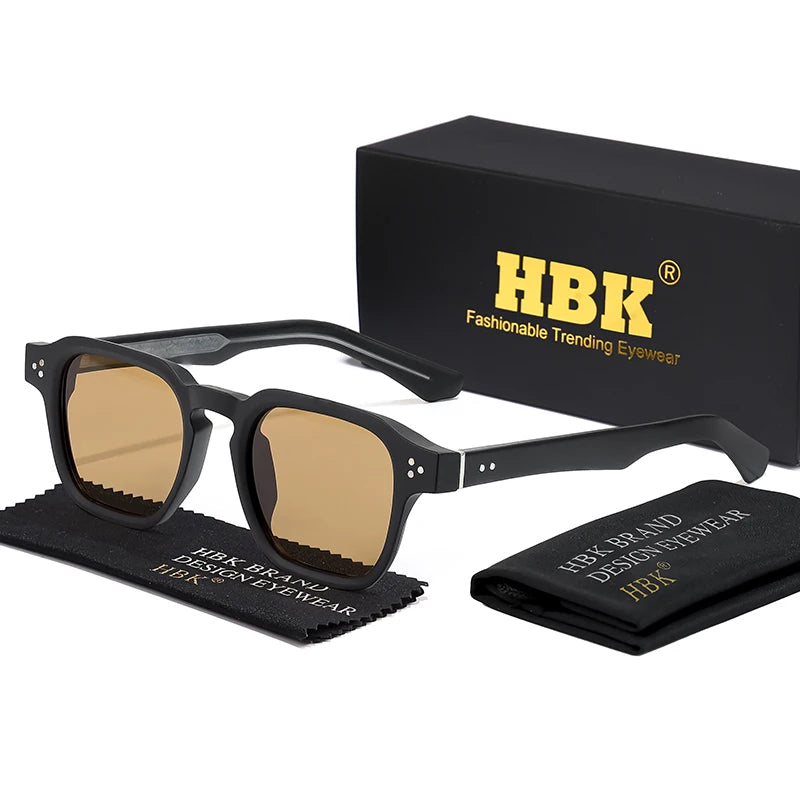 HBK Square Gradient Sunglasses — UV400 Vintage Style for Men