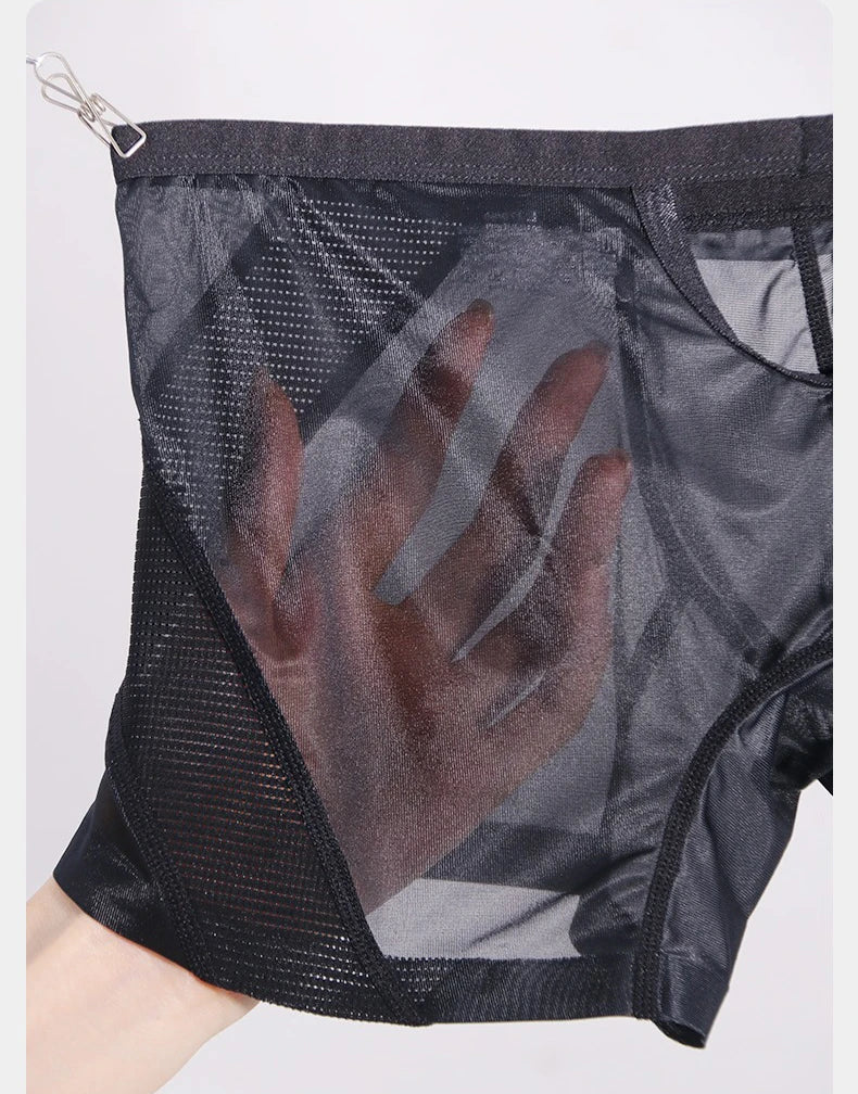 Men’s Ice Silk Boxer Shorts – Slim Fit, Comfortable Underwear, 1 or 2 Pieces