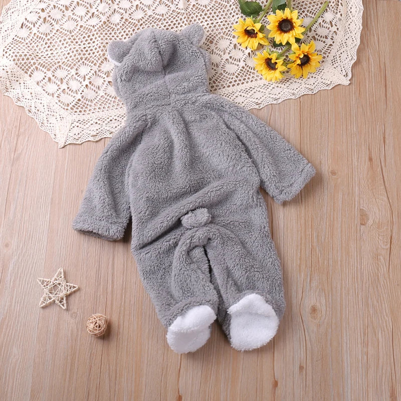 Baby & Toddler Long Sleeve Romper – Cartoon Style Playsuit Jumpsuit for Boys and Girls, Autumn/Winter