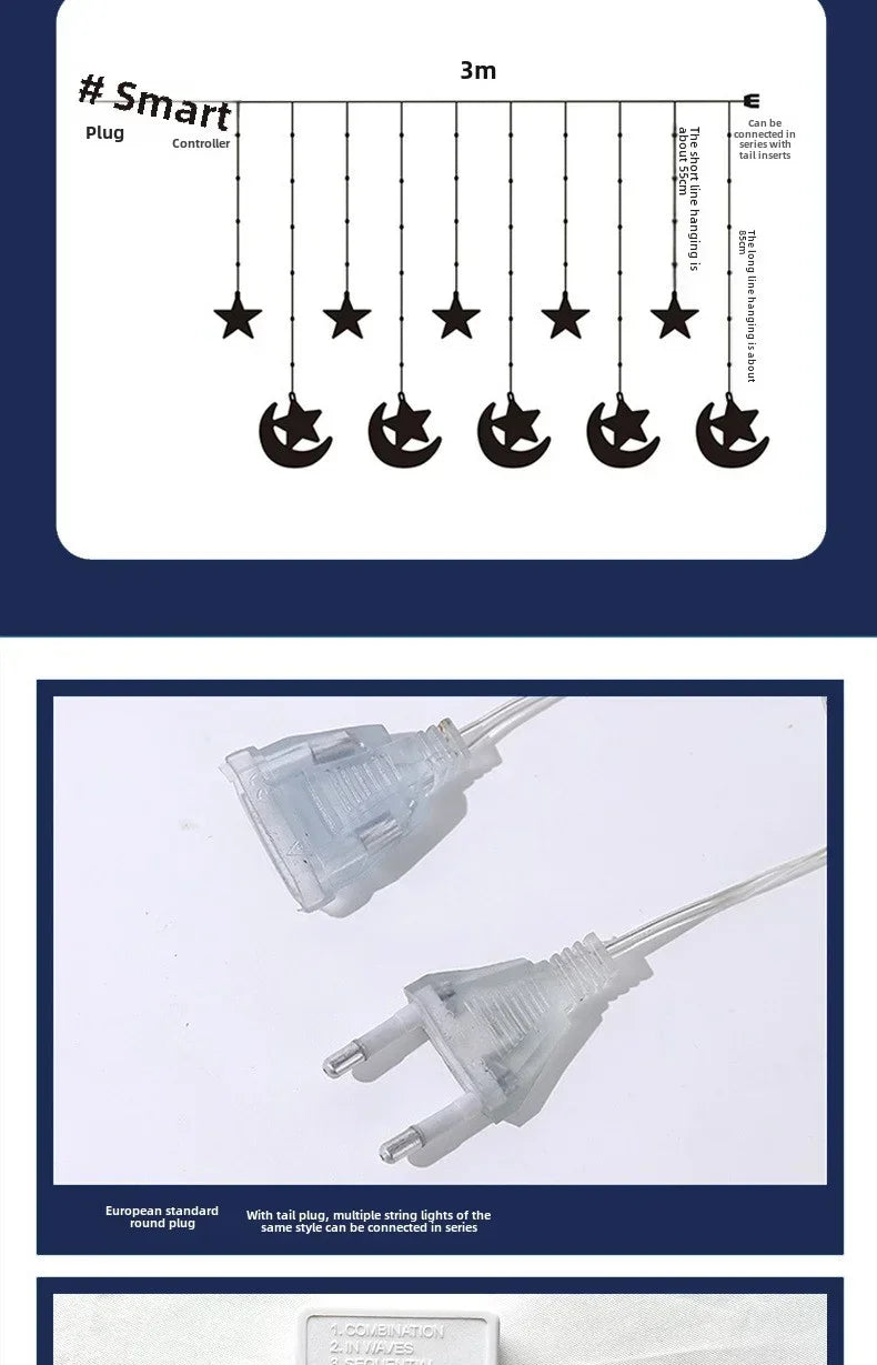 Decorative LED String Lights for Ramadan and Eid Celebrations