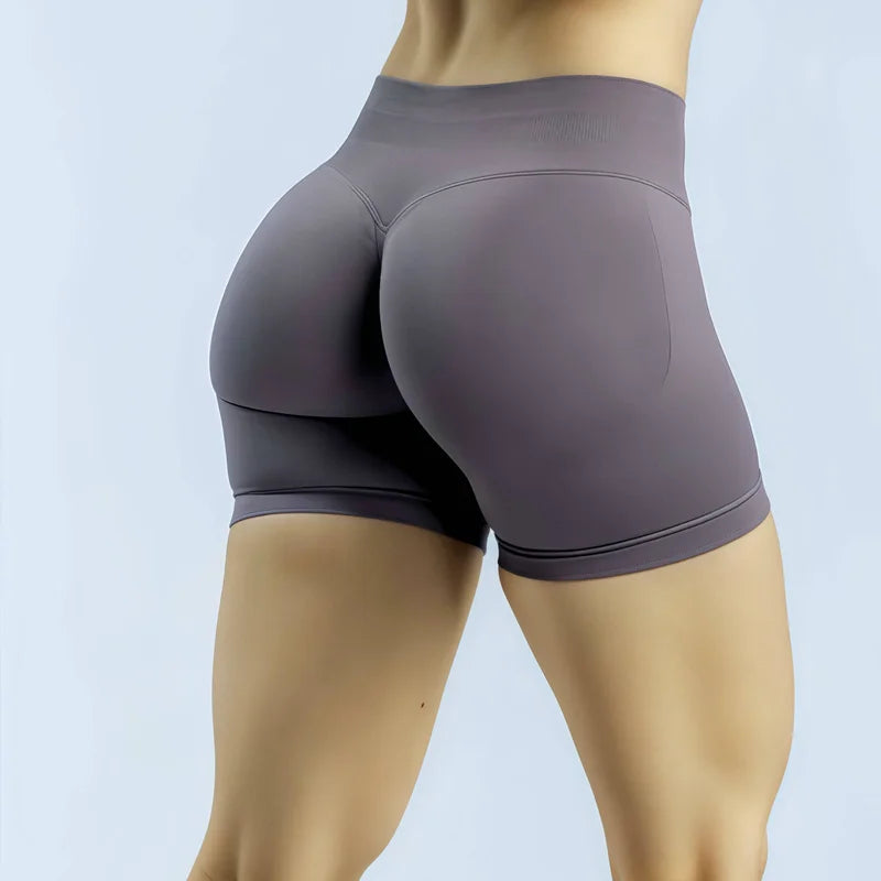 Women’s Seamless Biker Shorts – 4.5″ Low-Waist Fitness & Workout Shorts