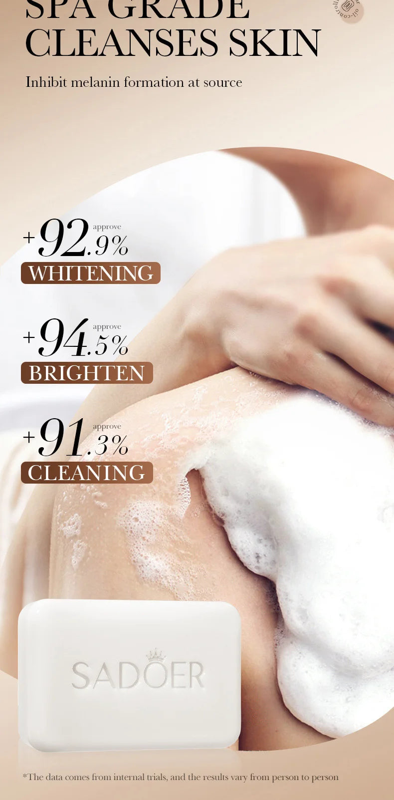 SADOER Face and Body Cleansing Soap Bar