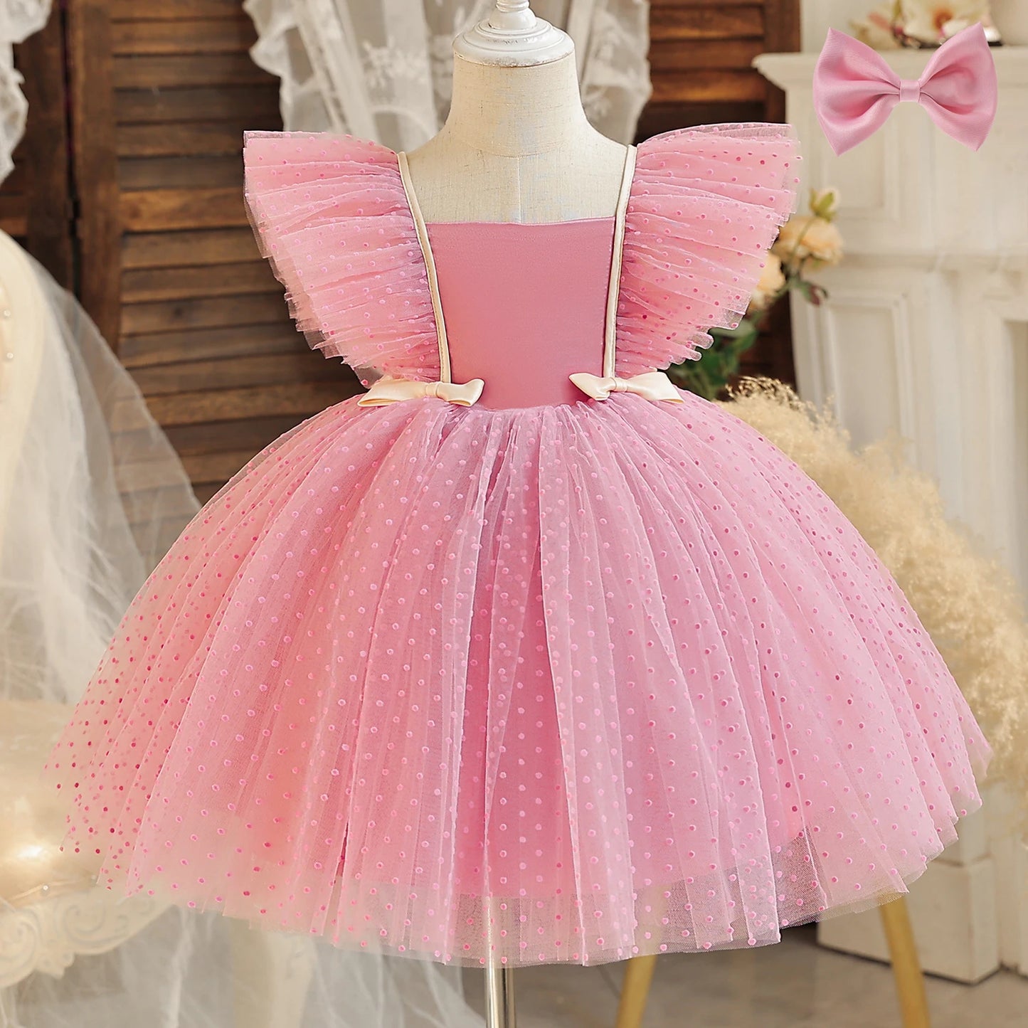 1Y-5Y Baby Girl Birthday Party Dress Princess Outfit Kids Formal Pageant Ball Gown Infant Carnival Vestiges