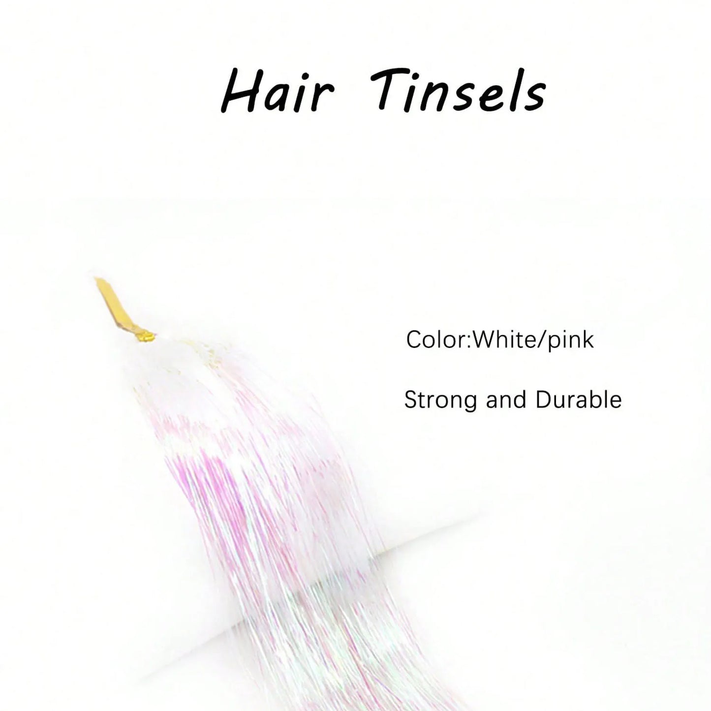 Glitter Hair Tinsel Extensions – 12-Piece Sparkling Fairy Hair Accessories for All Occasions