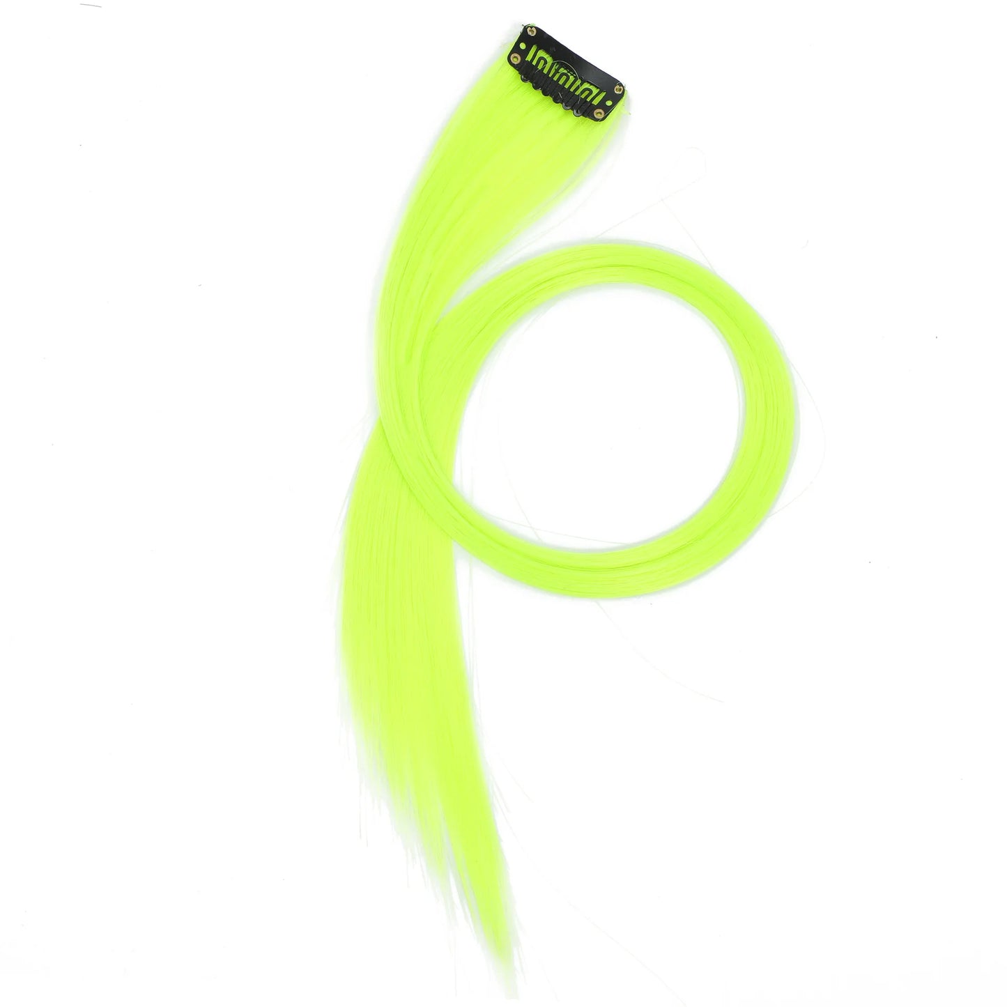 22-Inch Straight Clip-In Synthetic Hair Extensions – Colorful Highlight Hairpiece