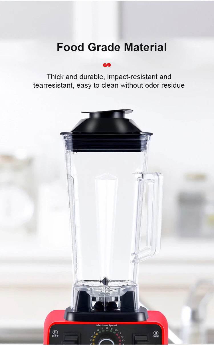 2000W Heavy Duty Commercial Blender – High Power Kitchen Blender & Food Processor for Smoothies, Ice Crushing, Juicing, BPA-Free