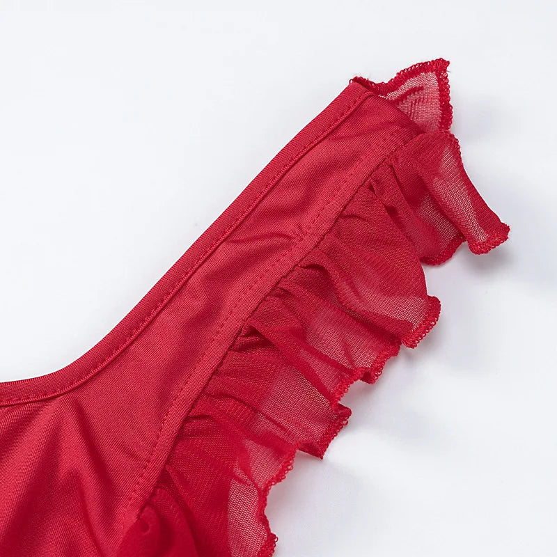 Women's Strapless Asymmetrical Maxi Dress