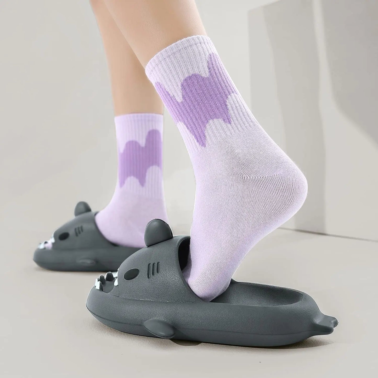 Shark Slides – Cloud Slippers for Men & Women | Summer Open-Toe Sandals | Anti-Slip Casual Beach, Pool & Shower Shoes