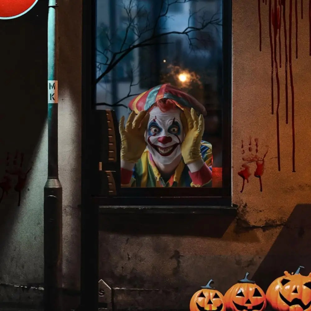 Halloween Spooky Face Static Window Cling