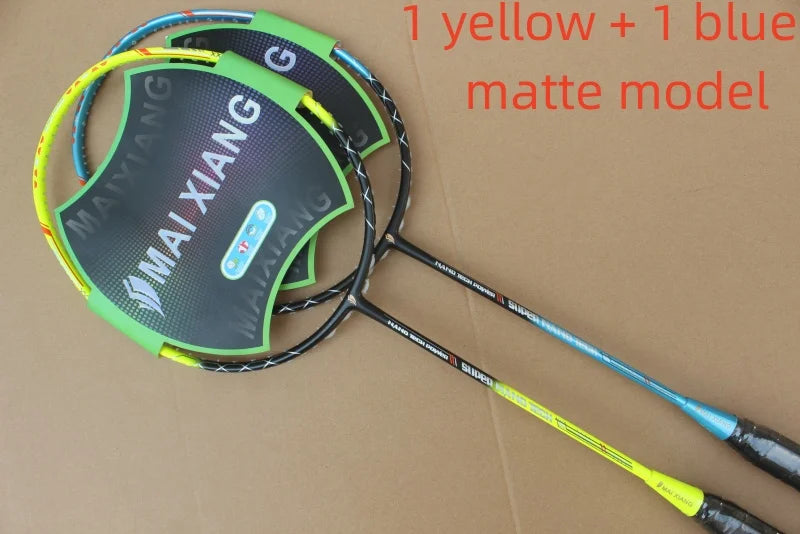 2PCS MAI XIANG-N11 Professional Badminton Rackets – 30 LBS Nano Carbon, High-End Offensive Racquets for Advanced Players