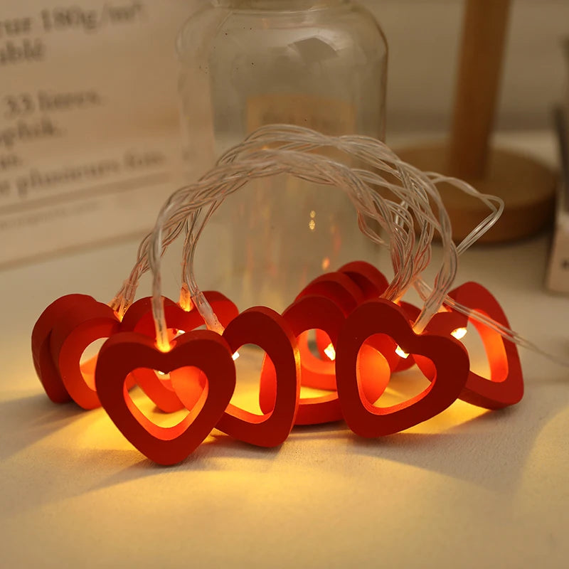 10 LED Heart String Lights – Decorative Garland for Valentine’s Day, Weddings, Birthdays, and Home