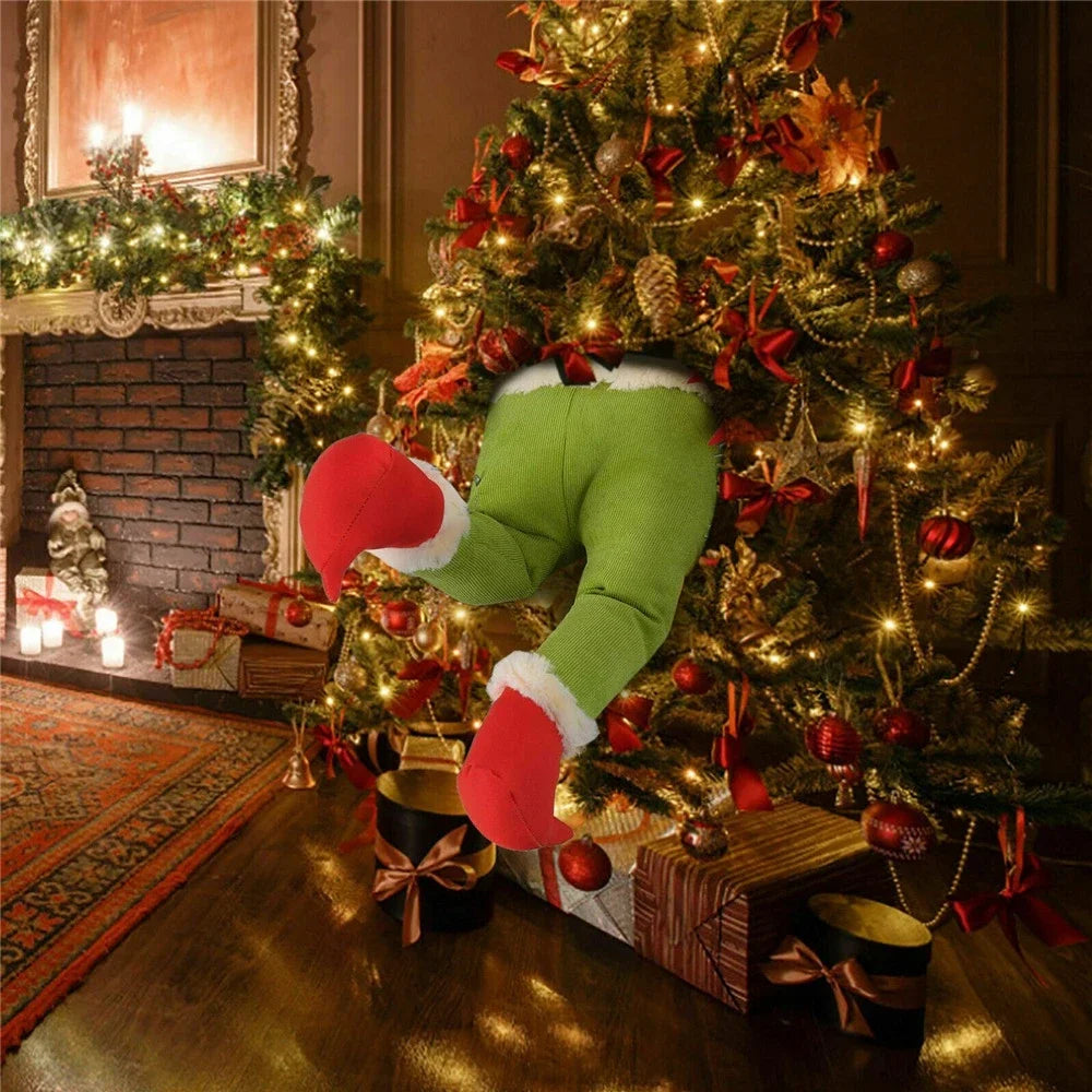 Christmas Elf Leg Plush Toy – Festive Tree Decoration & Holiday Home Decor